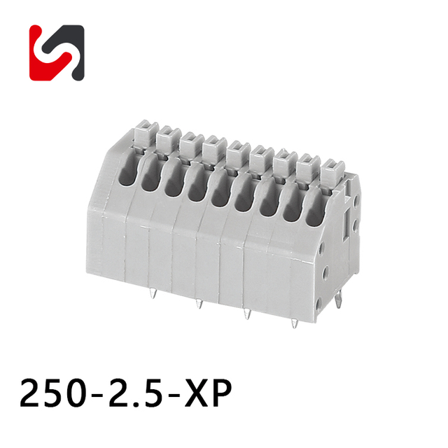 SHANYE BRAND 250-2.5 Tira de terminales con resorte de paso de 2,5 mm para placa PCB