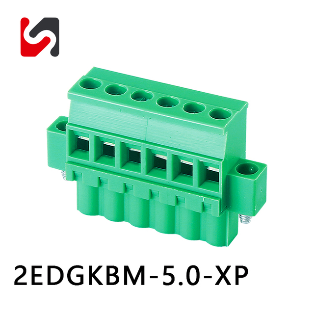 2EDGKBM-5.0 300 V 5.0 MM passo masculino feminino verde Pluggable Terminal Blocks com melhor preço
