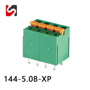 SHANYE BRAND 144-5.08 Fornecedor de bloco terminal de gaiola de mola com passo de 5,08 mm