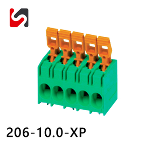 SHANYE BRAND 206-10,0 10,0 мм, горячая распродажа, клеммная колодка пружинного типа с изображением Феникса, разъем для печатной платы, блок подключения проводов 