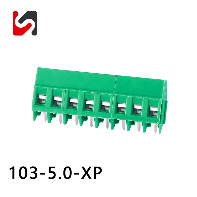 Terminal de tornillo de PCB al por mayor sy103-5.0 300V Recomend 5.0 mm Pitch Phoenix 45 grados 