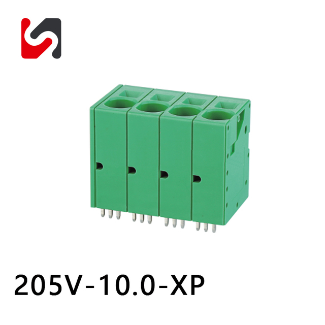 SHANYE BRAND 205V-10.0 10,0-mm-Phoenix-Federklemmenleiste, Leiterplatten-Anschlussblock mit 10,0 mm Rastermaß für Leiterplatten-Drahtverbindungen 