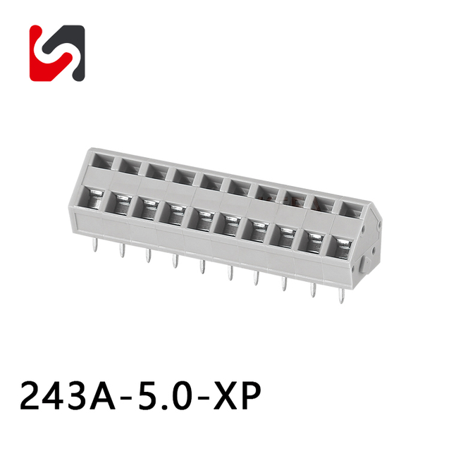 SHANYE BRAND 243A-5.0 Terminal con resorte de paso de 5,0 mm fabricado en china 