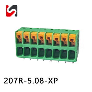 SHANYE MARCA 207R-5.08 Paso de 5,08 mm Gran oferta bloque conector de PCB tipo resorte Phoenix tira de terminales 