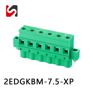 2EDGKBM-7.5 300V 10A Bloques de terminales enchufables de alta calidad Paso de 7,5 MM