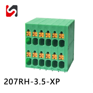 SHANYE BRAND 207RH-3.5 300V 3,5-mm-Pitch-Feder-Leiterplattenklemmenblöcke mit hoher Qualität, hergestellt in China