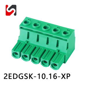 SHANYE BRAND 2EDGSK-10.16 600V 65A buena calidad gran corriente 10,16mm bloques de terminales enchufables hembra con proveedor ul