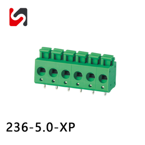Venta caliente del bloque de terminales eléctrico Phoenix de la echada de la marca 236-5.0 5.0m m de SHANYE